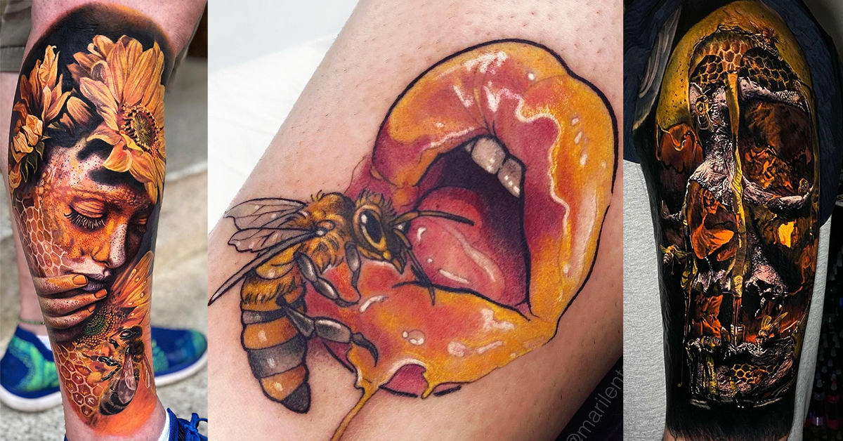 Bumble bee/honey jar from a couple weeks back! #tattoo #tattooartist #... |  TikTok
