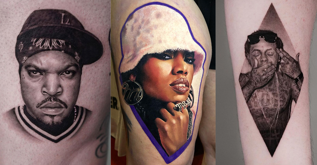 tattoo progress on the rapper leg sleeve... #eminem #2pac #biggiesmall... |  TikTok