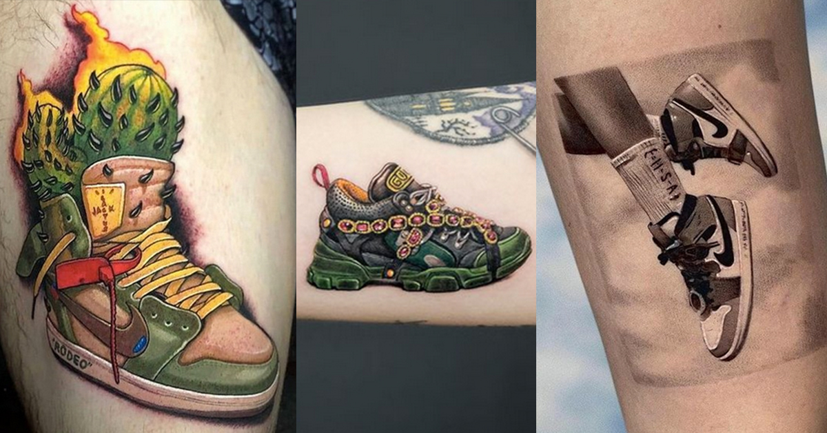 flower growing out of shoe tattoo｜TikTok Search