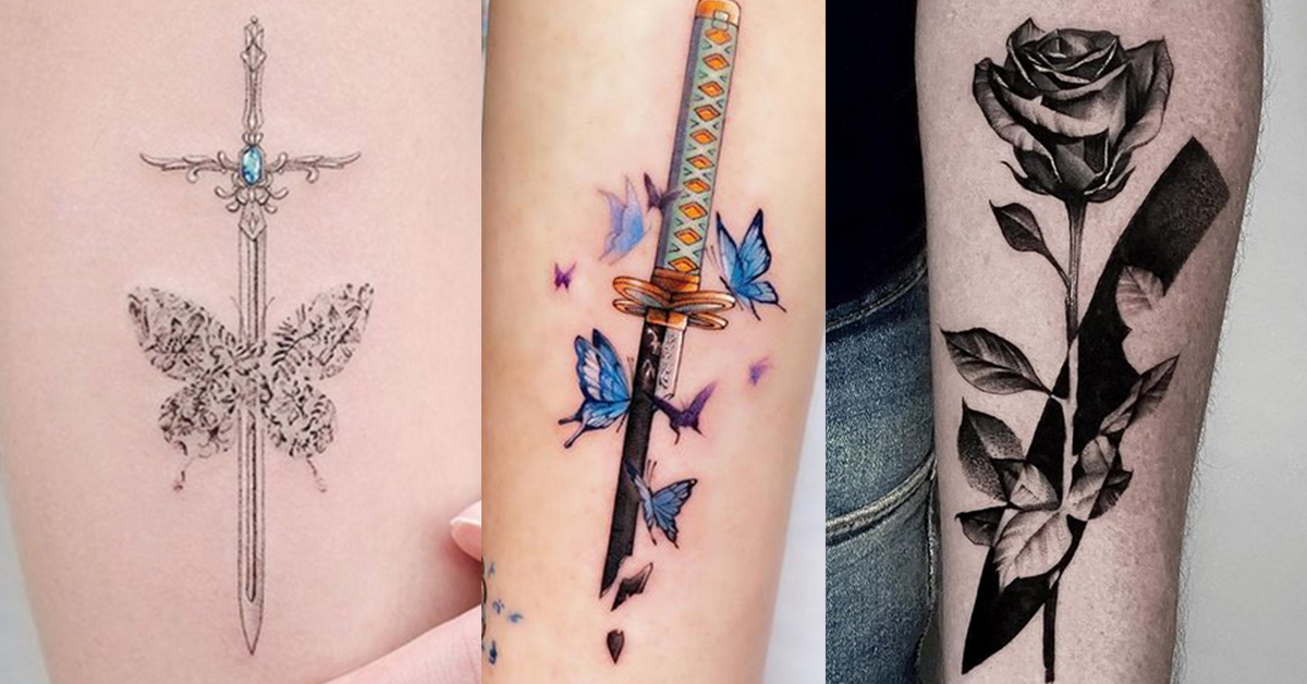 Crooked sword on arm : r/tattooadvice