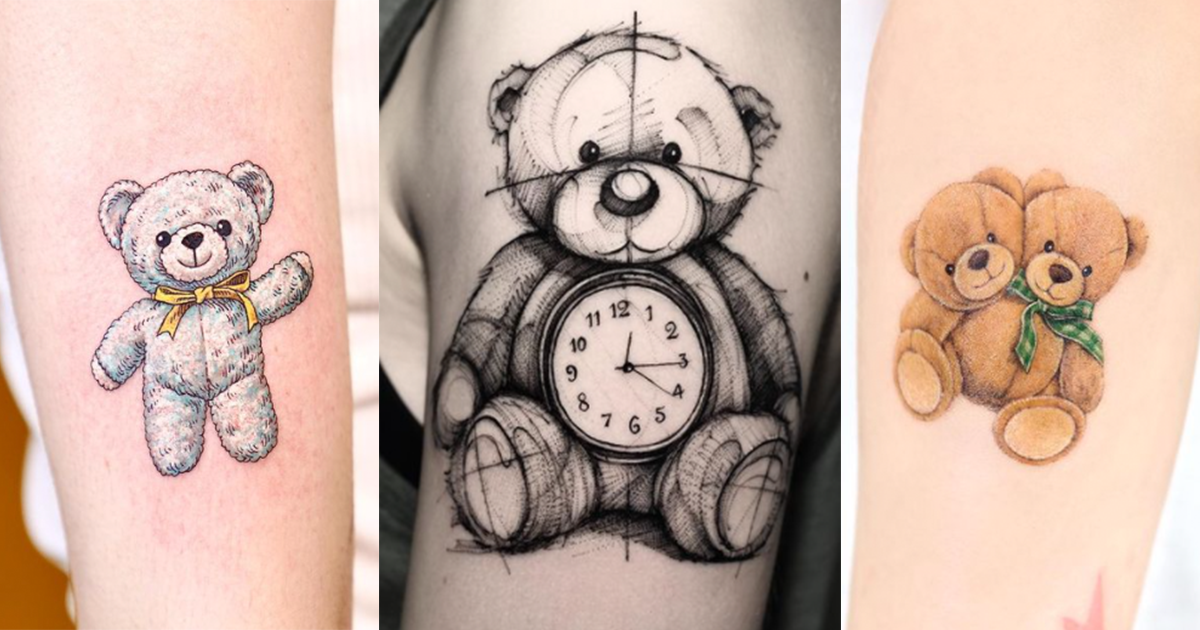 Tattoos,Teddy Bear Tattoo | Teddy bear tattoos, Bear tattoos, Bear tattoo  designs