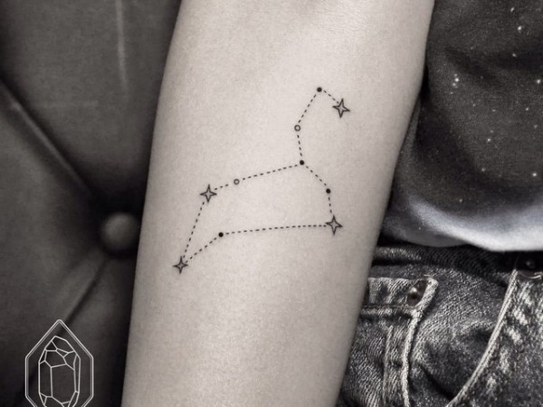 Taurus constellation tattoo on the left rib cage - Tattoogrid.net