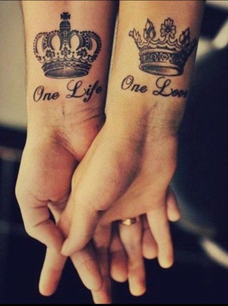 20 Cool and Unique Ideas for Couples' Wedding Tattoos | Married couple  tattoos, Matching couple tattoos, Marriage tattoos