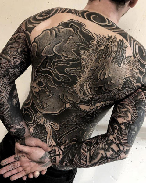 Japanese-Inspired Woodblocks Imagined as Tattoos by Brindi – Scene360