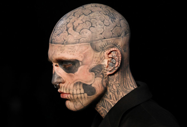 Second Life Marketplace - Corvus : Half Skull Face Tattoo (EvoX+Normal)