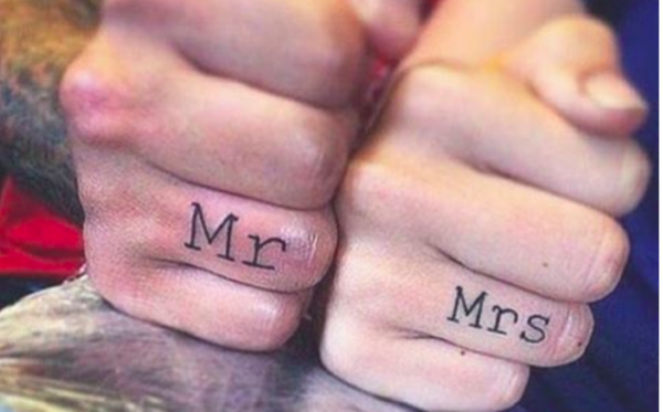 Husband and wife tattoo | Wife tattoo, Matching couple tattoos, Husband  tattoo