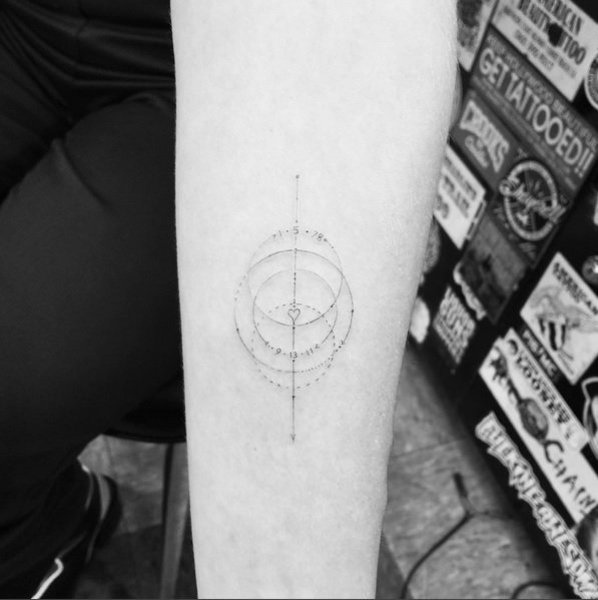 January Jones Got a Compass Tattoo