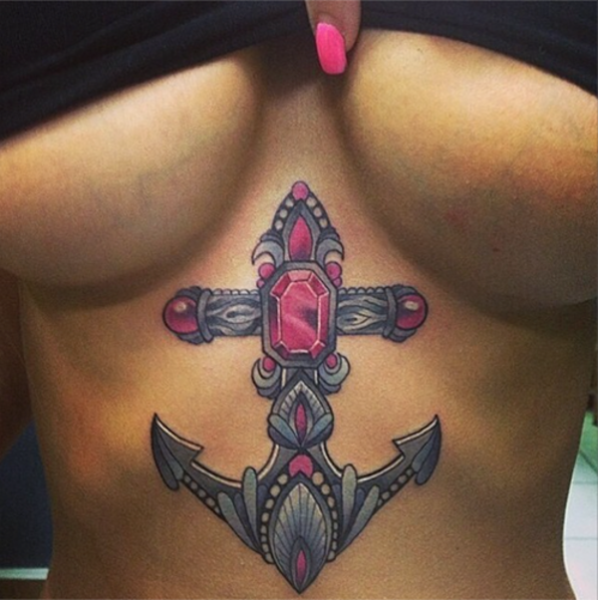 Under Breast Tattoos