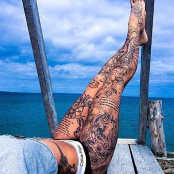 Dragon Tattoo Stickers Waterproof Temporary Sexy Arm Leg Tattoos Women Men  : Amazon.in: Beauty