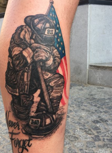 Firefighter Tattoo Stock Vector (Royalty Free) 340398272 | Shutterstock