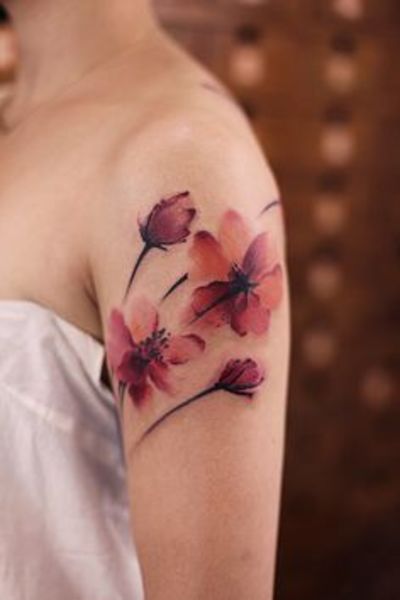 Drawing beautiful flower tattoo designs step by step | Hihi Pencil - YouTube