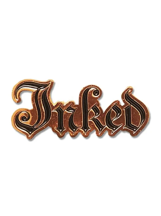 Inked Logo Metal Enamel Pin - Copper