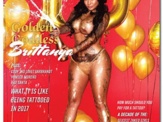 Inked Magazine: Golden Goddess Brittanya - January 2017 - www.inkedmag.com