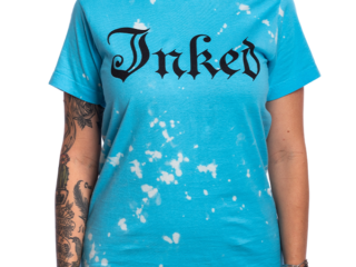 Unisex Inked Logo Aqua Wash Tee - Aqua - www.inkedmag.com
