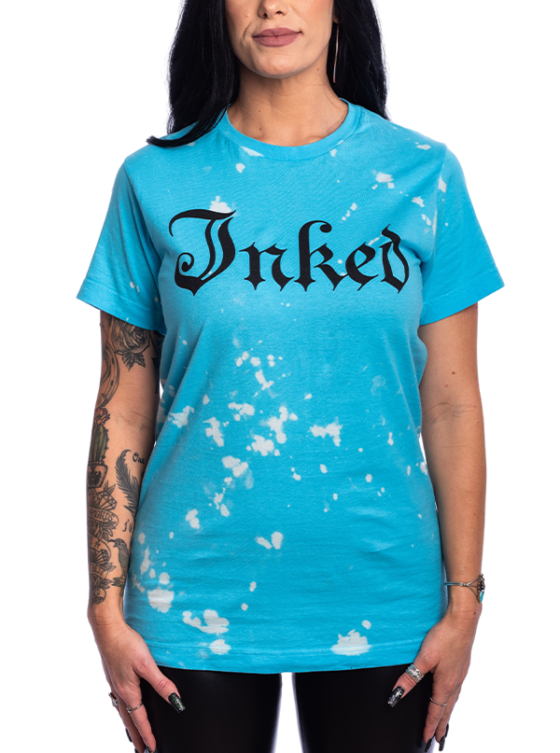 Unisex Inked Logo Aqua Wash Tee - Aqua - www.inkedmag.com