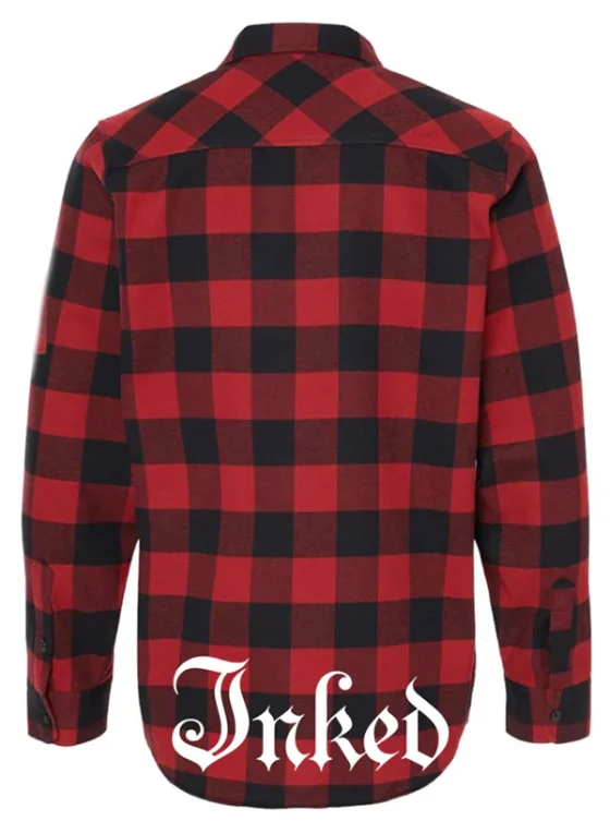 Men's Inked Logo Flannel - Red/Black