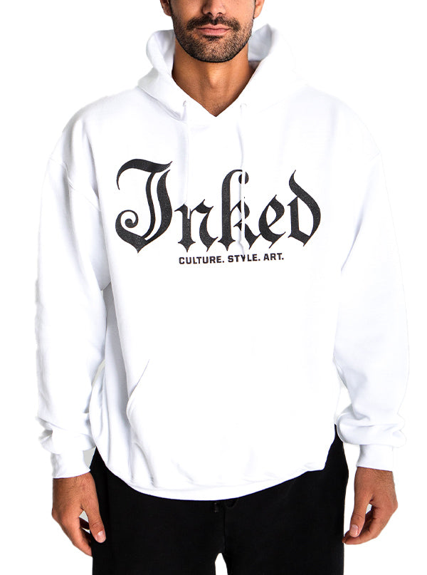 Unisex Inked Mag Logo Hoodie - White - www.inkedmag.com