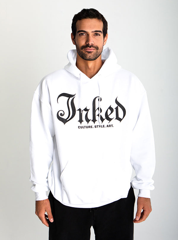 Unisex Inked Mag Logo Hoodie - White - www.inkedmag.com