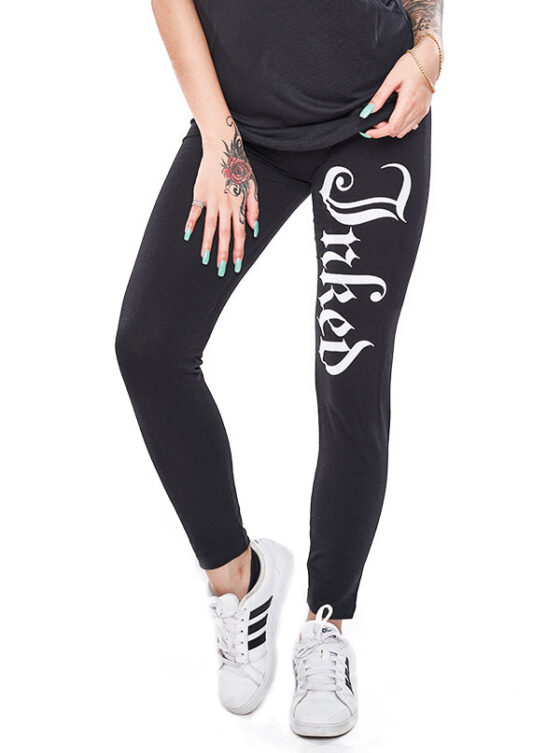 Women's Inked Logo Leggings - Black - www.inkedmag.com