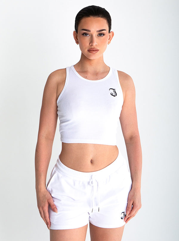 Women's Inked Icon Logo Crop Tank - White - www.inkedmag.com