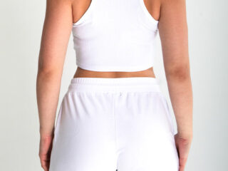 Women's Inked Icon Logo Crop Tank - White - www.inkedmag.com
