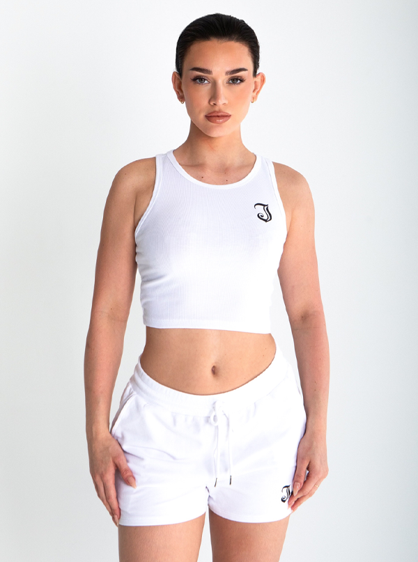 Women's Inked Logo Sweat Shorts - White - www.inkedmag.com