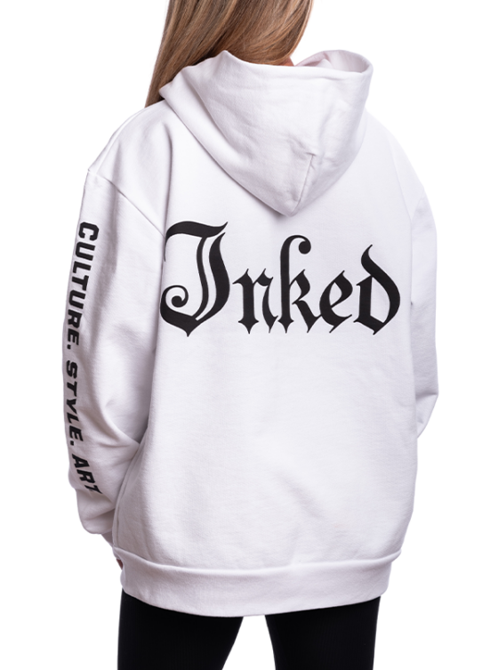 Unisex Inked Culture Style Art Hoodie - White - www.inkedmag.com