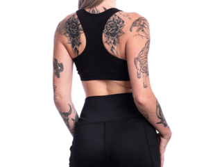 Women's Inked Logo Sports Bra - Black - www.inkedmag.com