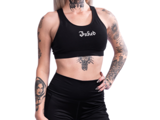 Women's Inked Logo Sports Bra - Black - www.inkedmag.com