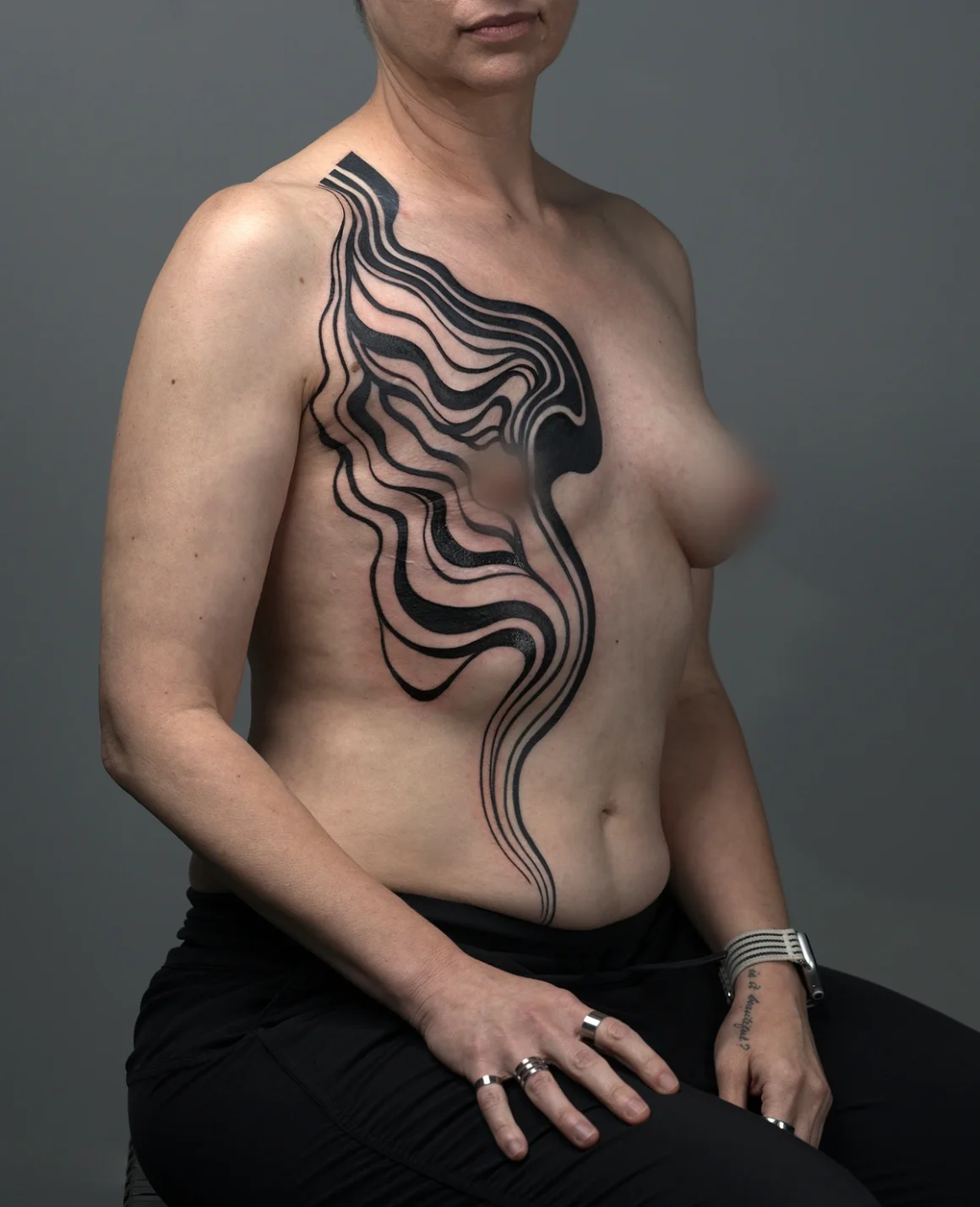 Breast Cancer Tattoo by ROXX