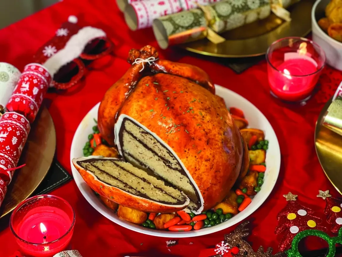 Sliced turkey cake by Ben Cullen